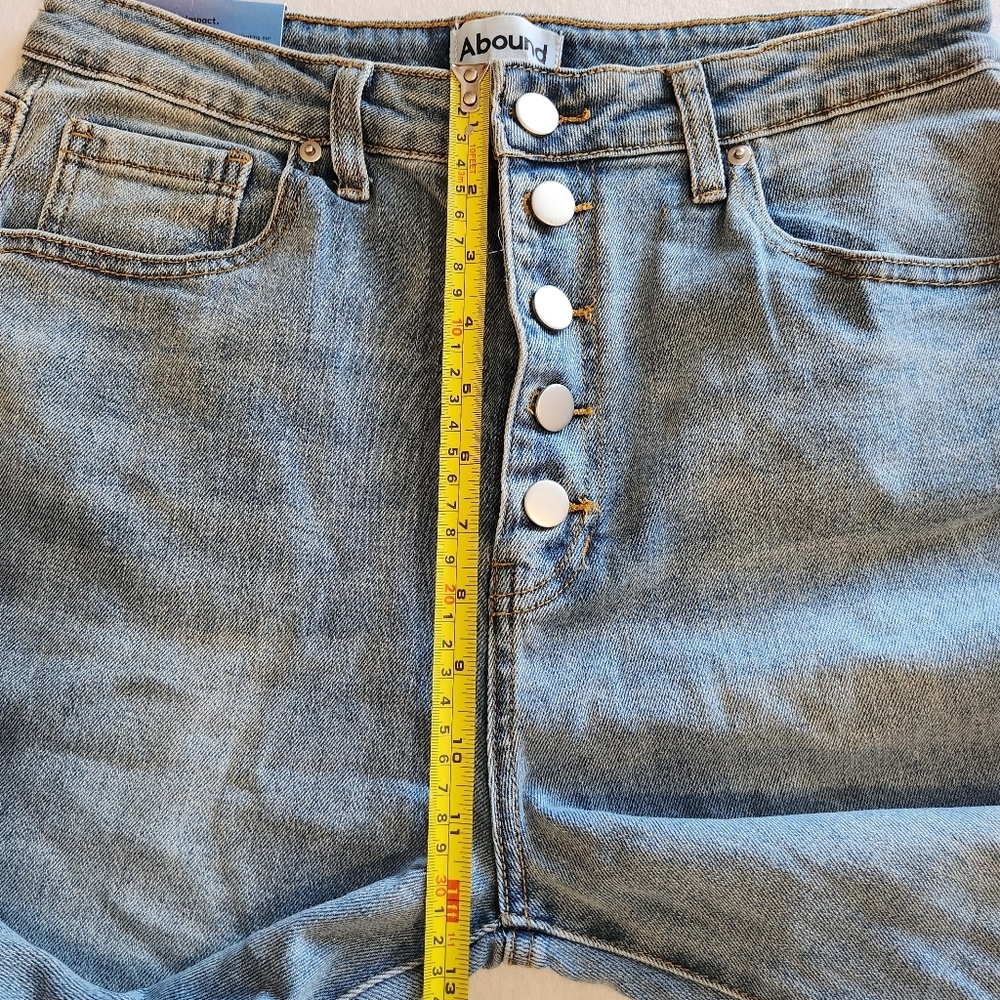 Abound High Rise Button Fly Straight Leg Distressed Jeans Size 29 - Picture 9 of 14